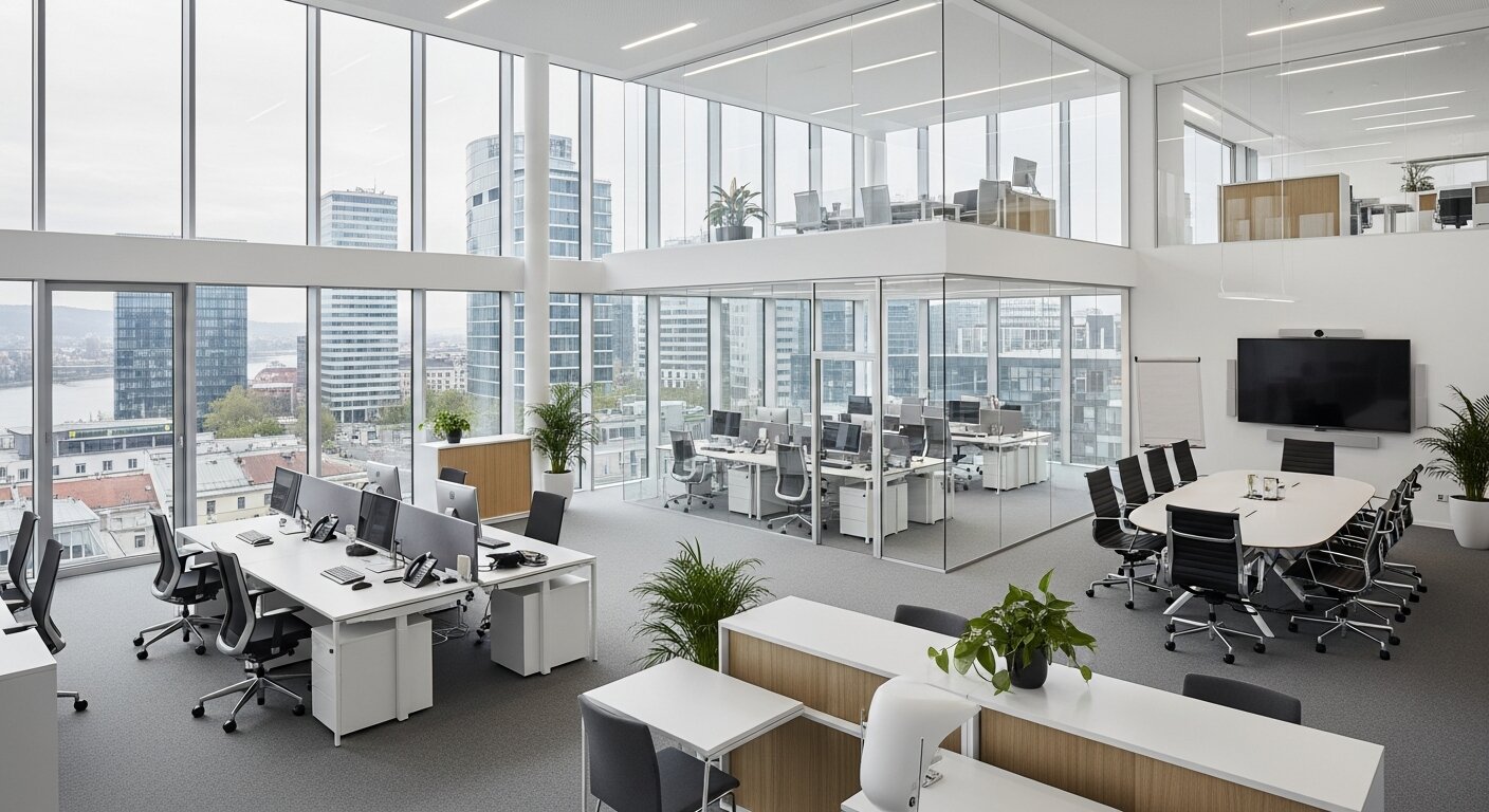 Büro Linz Arbeitsplatz